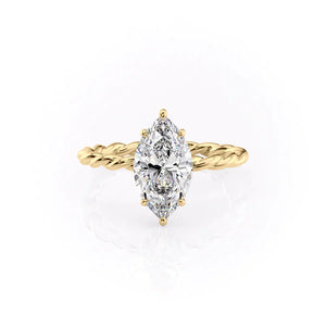 The Alice Set With A 2.5 Carat Marquise Lab Diamond
