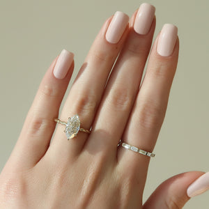 The Alice Set With A 1 Carat Marquise Lab Diamond