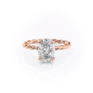 The Alice Set With A 1.5 Carat Oval Moissanite