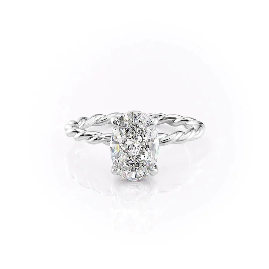 The Alice Set With A 2.5 Carat Oval Lab Diamond