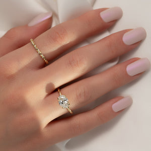The Alice Set With A 3 Carat Oval Lab Diamond