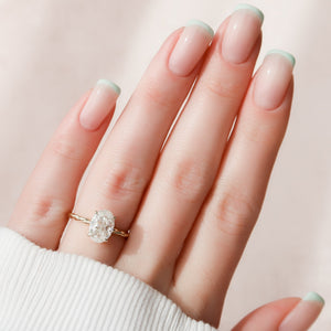 The Alice Set With A 3 Carat Oval Lab Diamond