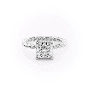 The Alice Set With A 1 Carat Princess Moissanite