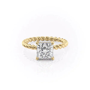 The Alice Set With A 2 Carat Princess Moissanite