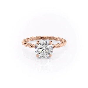 The Alice Set With A 1 Carat Round Moissanite