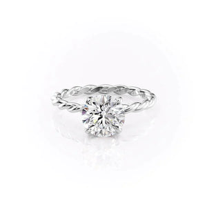The Alice Set With A 4 Carat Round Moissanite