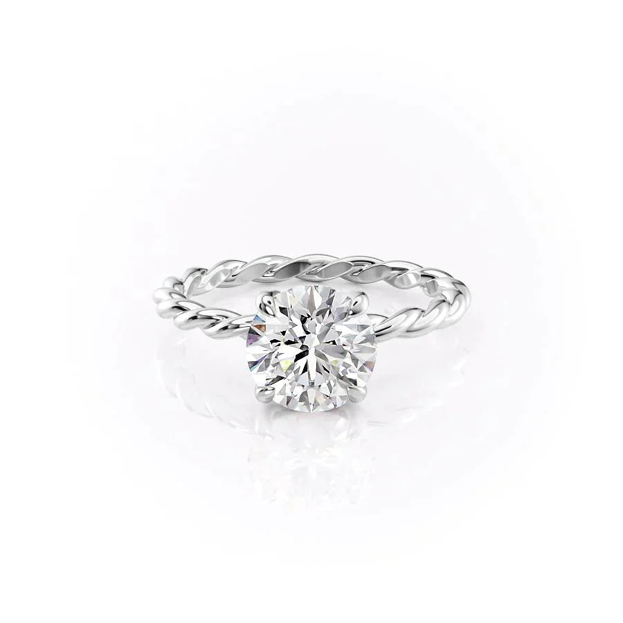 The Alice Set With A 2 Carat Round Moissanite