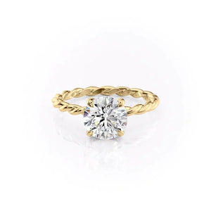 The Alice Set With A 4.5 Carat Round Moissanite