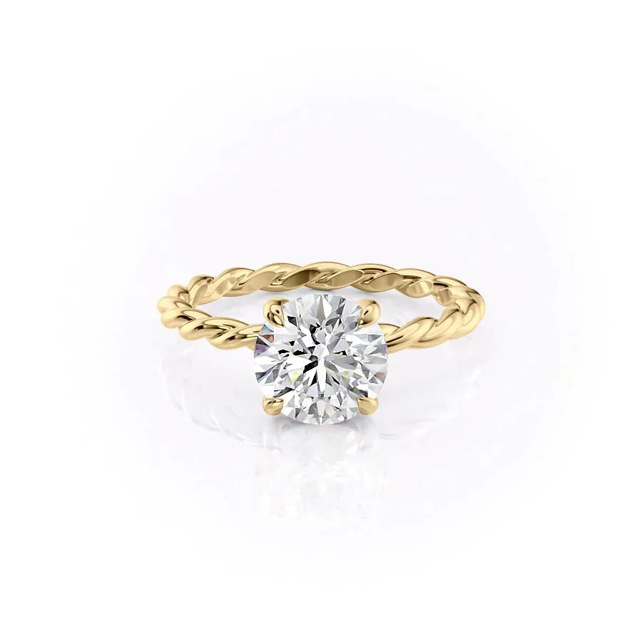 The Alice Set With A 2.5 Carat Round Moissanite