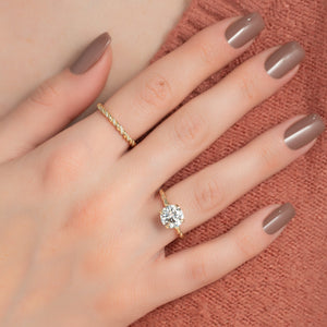 The Alice Set With A 3 Carat Round Lab Diamond