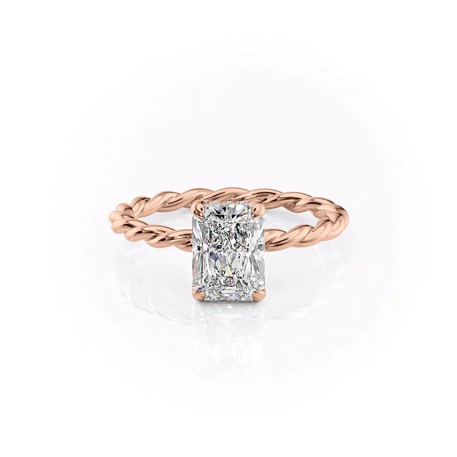 The Alice Set With A 1.5 Carat Radiant Lab Diamond