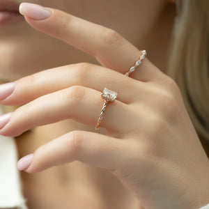 The Alice Set With A Radiant Lab Diamond