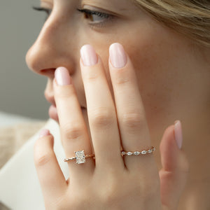 The Alice Set With A Radiant Lab Diamond