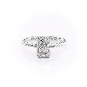The Alice Set With A 2.5 Carat Radiant Lab Diamond