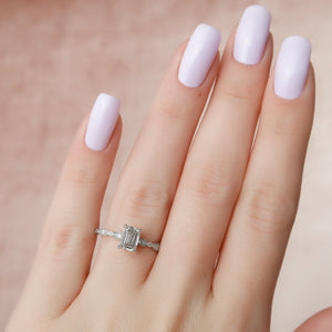 The Jasmine Set With A 2 Carat Emerald Lab Diamond
