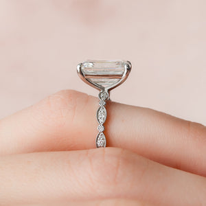 The Jasmine Set With A 2 Carat Emerald Lab Diamond