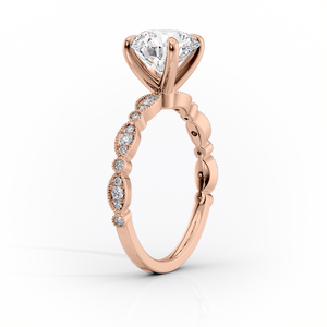 The Jasmine Set With A 1.5 Carat Marquise Lab Diamond