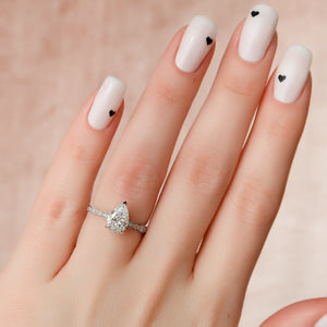 The Jasmine Set With A 5 Carat Pear Moissanite