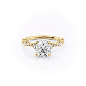 The Jasmine Set With A 1 Carat Round Lab Diamond