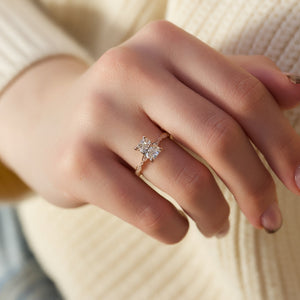 The Jasmine Set With A 3 Carat Radiant Lab Diamond