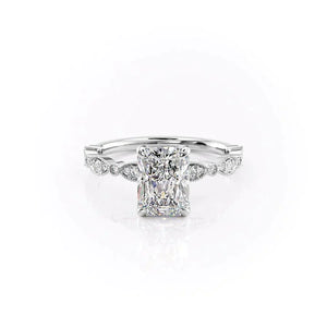 The Jasmine Set With A 5 Carat Radiant Moissanite