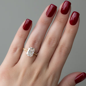 The Jasmine Set With A 3 Carat Radiant Lab Diamond