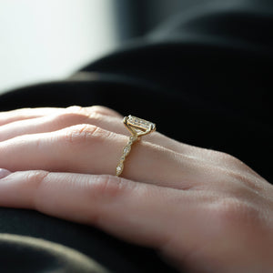 The Jasmine Set With A 3 Carat Radiant Lab Diamond