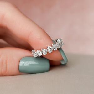 2.5ct Heart Shared Prong Eternity