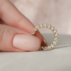 3ct Emerald U Prong Eternity