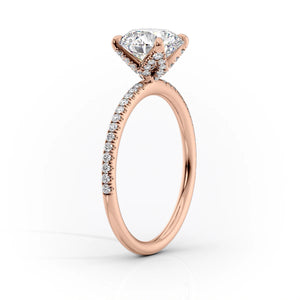 The Pave Petal Kamellie Set With A 2 Carat Emerald Lab Diamond