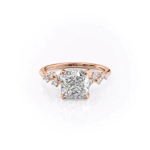 The Mia Set With A 1 Carat Cushion Lab Diamond