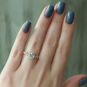 The Mia Set With A 3 Carat Cushion Lab Diamond