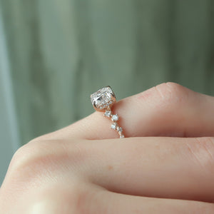 The Mia Set With A 3 Carat Cushion Lab Diamond