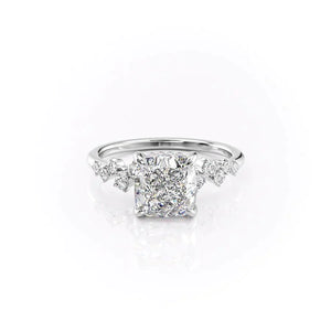 The Mia Set With A 2.5 Carat Cushion Lab Diamond
