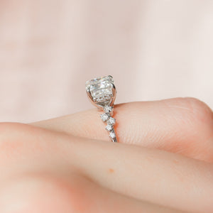 The Mia Set With A 2 Carat Cushion Lab Diamond