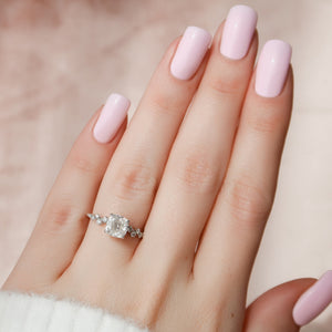 The Mia Set With A 2 Carat Cushion Lab Diamond