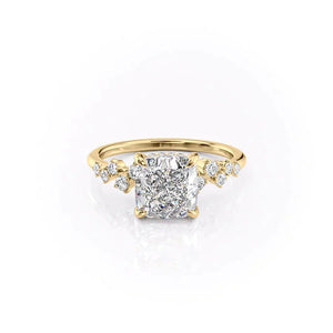 The Mia Set With A 1.5 Carat Cushion Moissanite