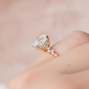 The Mia Set With A Cushion Lab Diamond