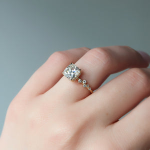 The Mia Set With A Cushion Lab Diamond
