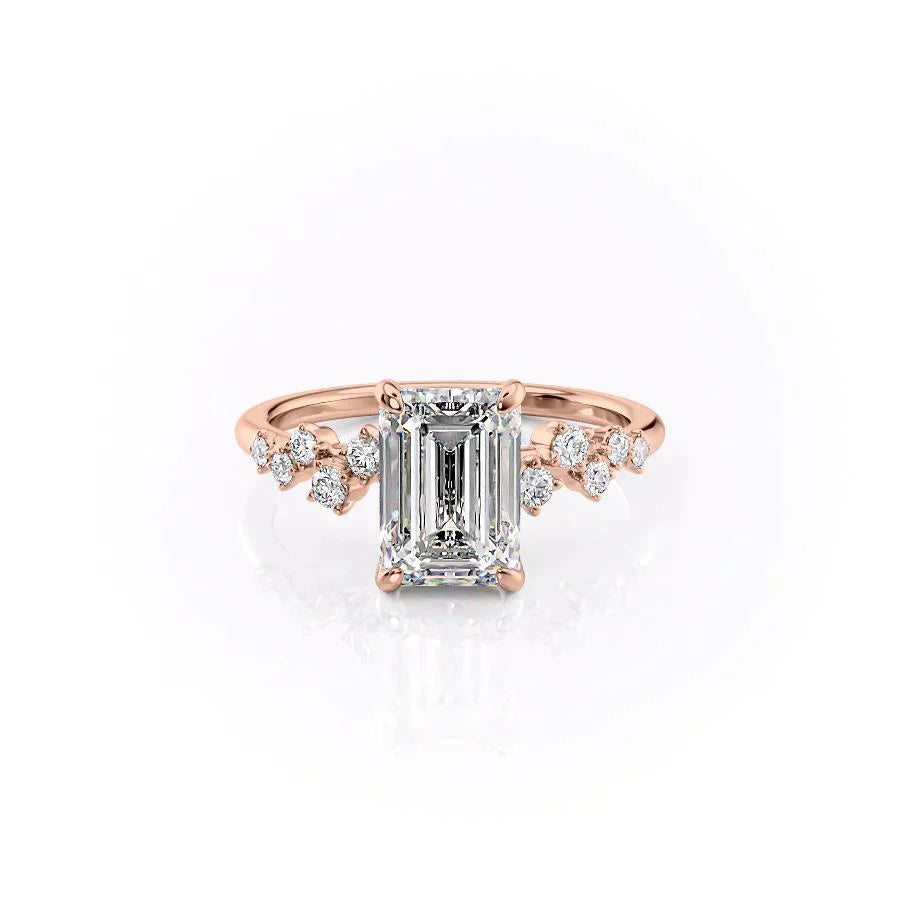 The Mia Set With A 2.5 Carat Emerald Lab Diamond