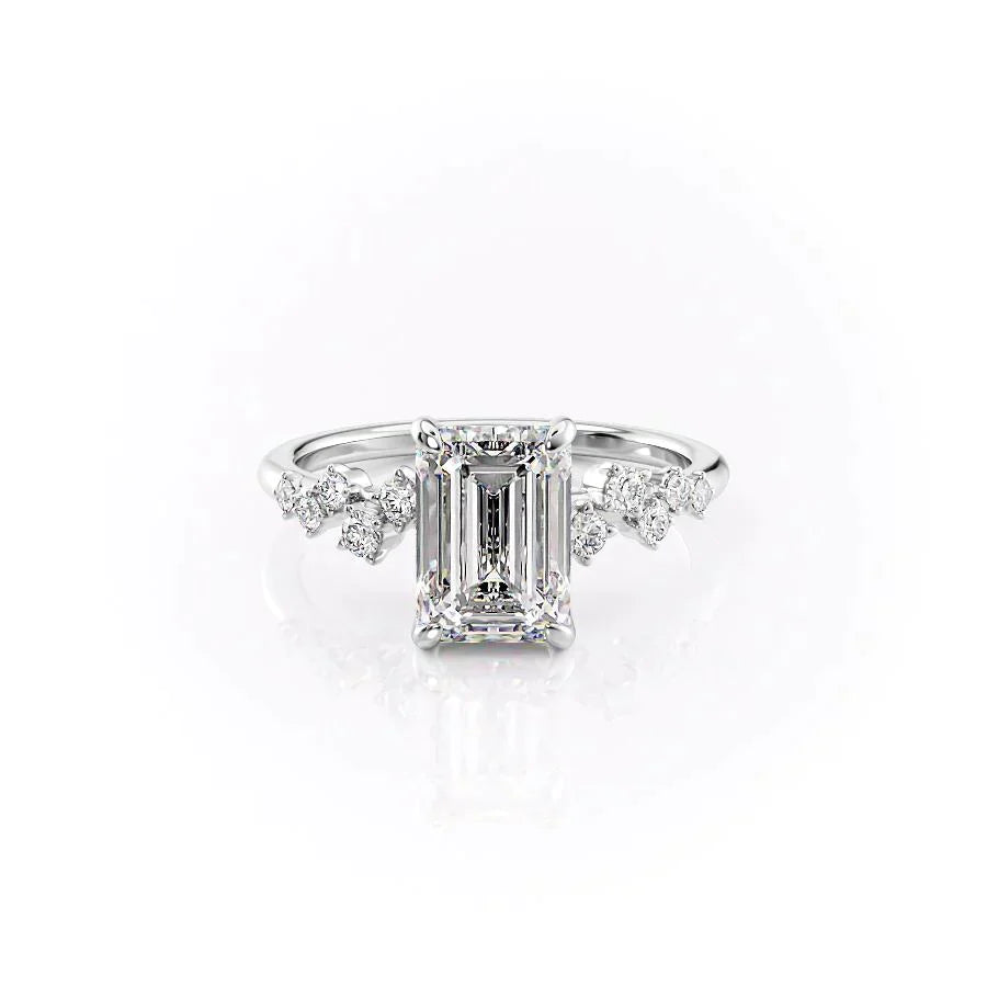 The Mia Set With A 2 Carat Emerald Lab Diamond