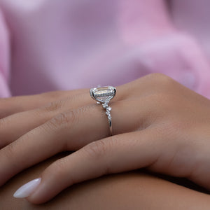 The Mia Set With A 2 Carat Emerald Lab Diamond