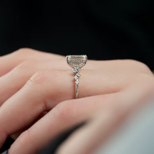 The Mia Set With A 2 Carat Emerald Lab Diamond