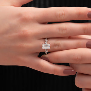 The Mia Set With A 2 Carat Emerald Lab Diamond