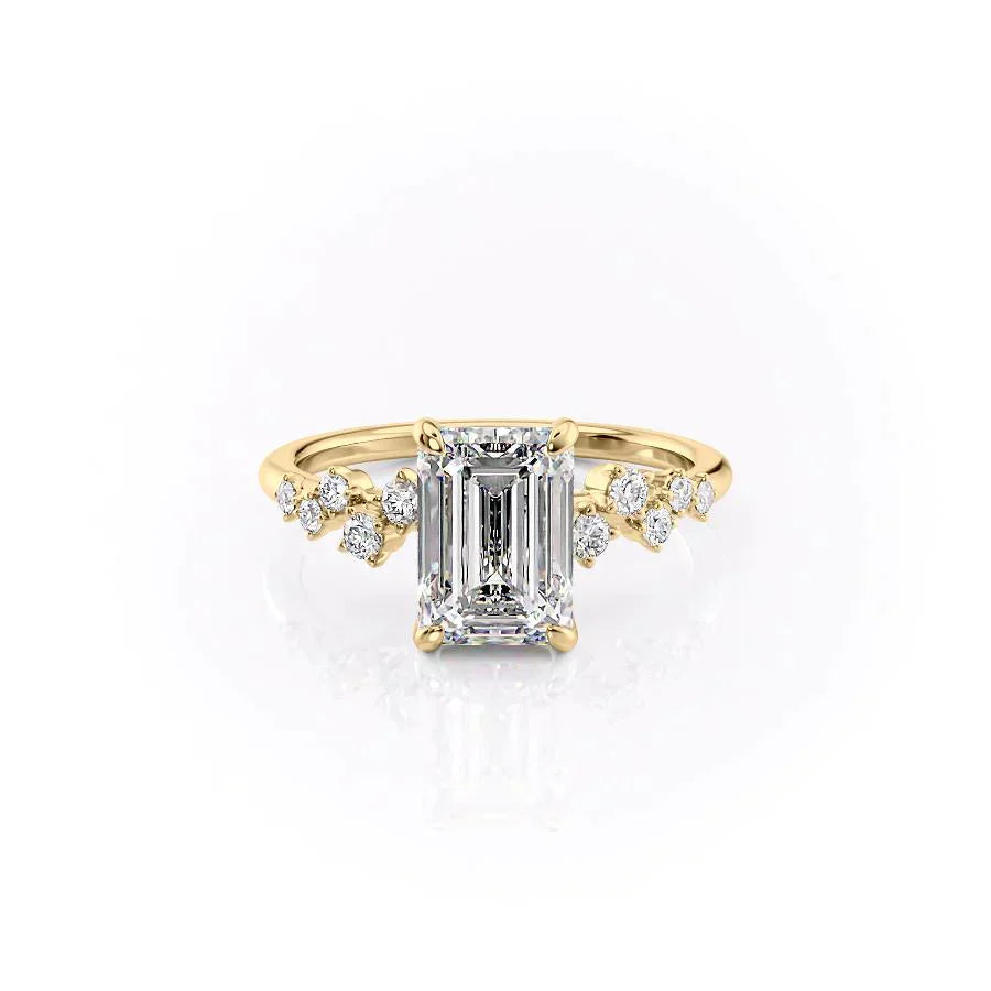 The Mia Set With A 2 Carat Emerald Moissanite