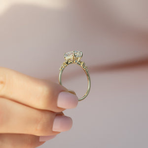 The Mia Set With A Emerald Lab Diamond