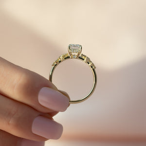 The Mia Set With A 1 Carat Emerald Lab Diamond