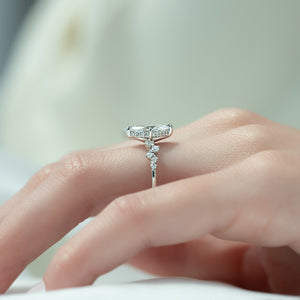 The Mia Set With A 2 Carat Marquise Lab Diamond