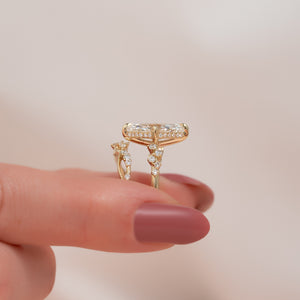 The Mia Set With A 1.5 Carat Marquise Lab Diamond