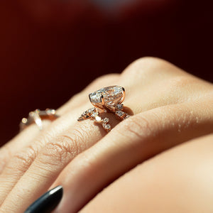 The Mia Set With A 3 Carat Oval Lab Diamond